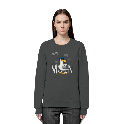 Moin Moin Lässige Hipster Möwe  - Organic Basic Unisex Sweatshirt