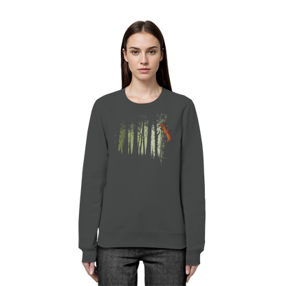 Eichhörnchen im Zwielicht-Wald - Organic Basic Unisex Sweatshirt
