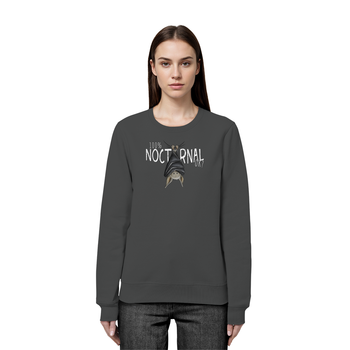 100% nachtaktive Fledermaus - Organic Basic Unisex Sweatshirt