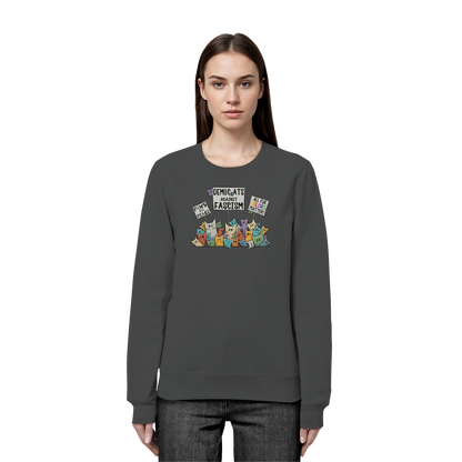 Demo-Katzen gegen Faschismus und für Vielfalt - Organic Basic Unisex Sweatshirt
