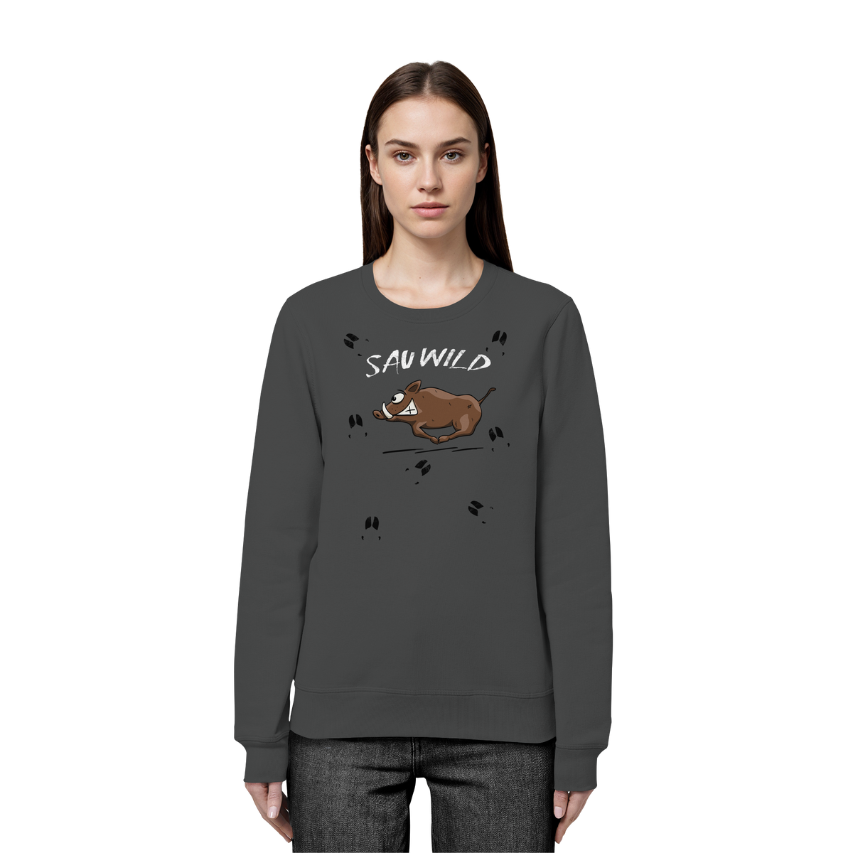 Sauwild wilde Sau | Wildschwein Keiler - Organic Basic Unisex Sweatshirt