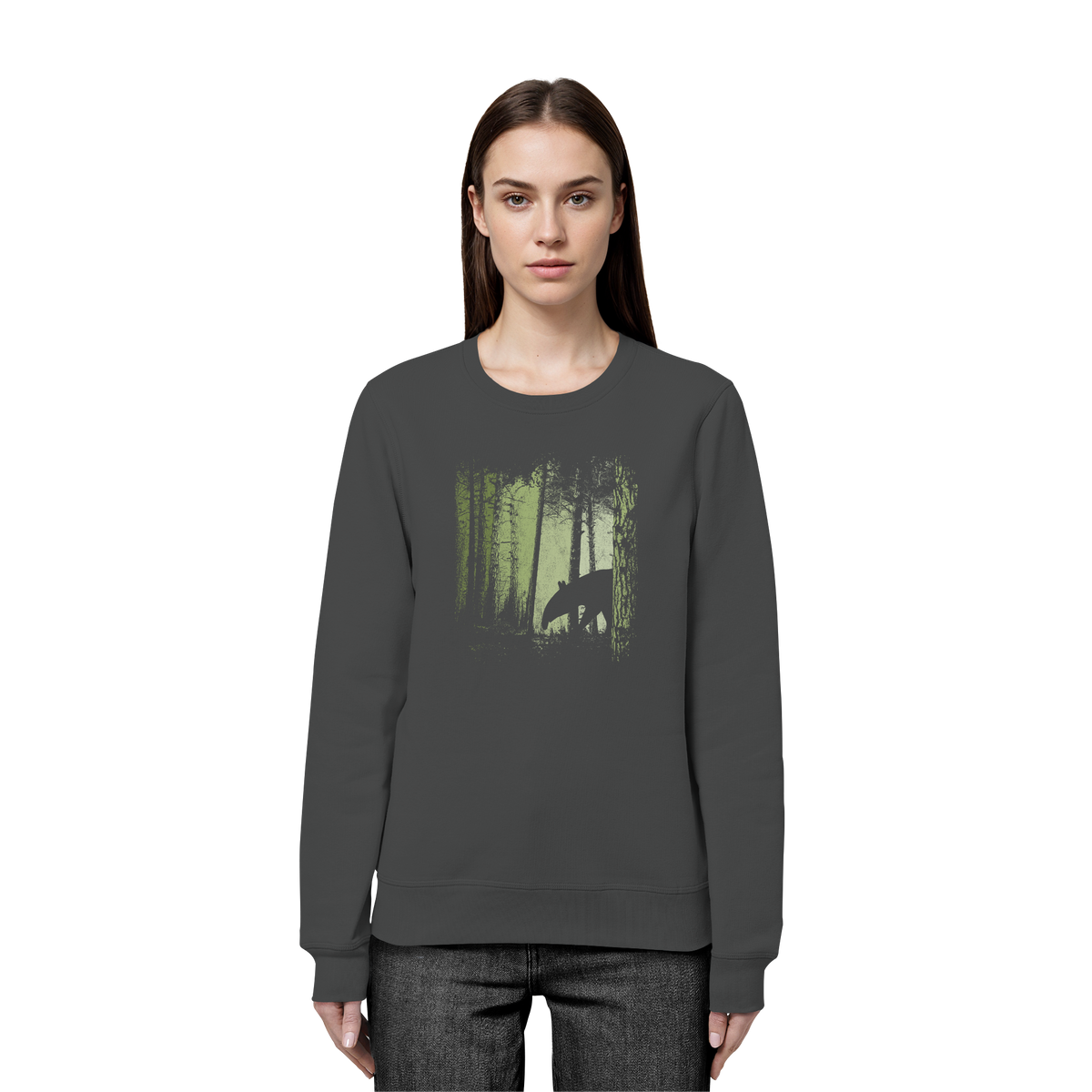 Lässiger Tapir im Zwielicht Wald - Organic Basic Unisex Sweatshirt