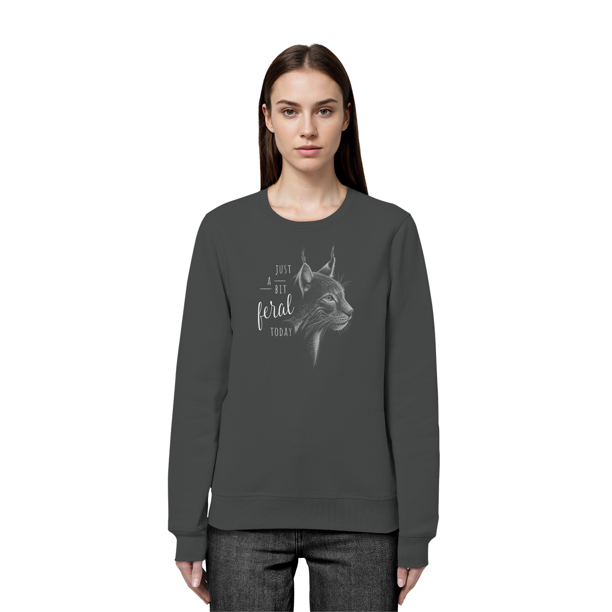 Just A Bit Feral Today! Wildkatze - Organic Basic Unisex Sweatshirt