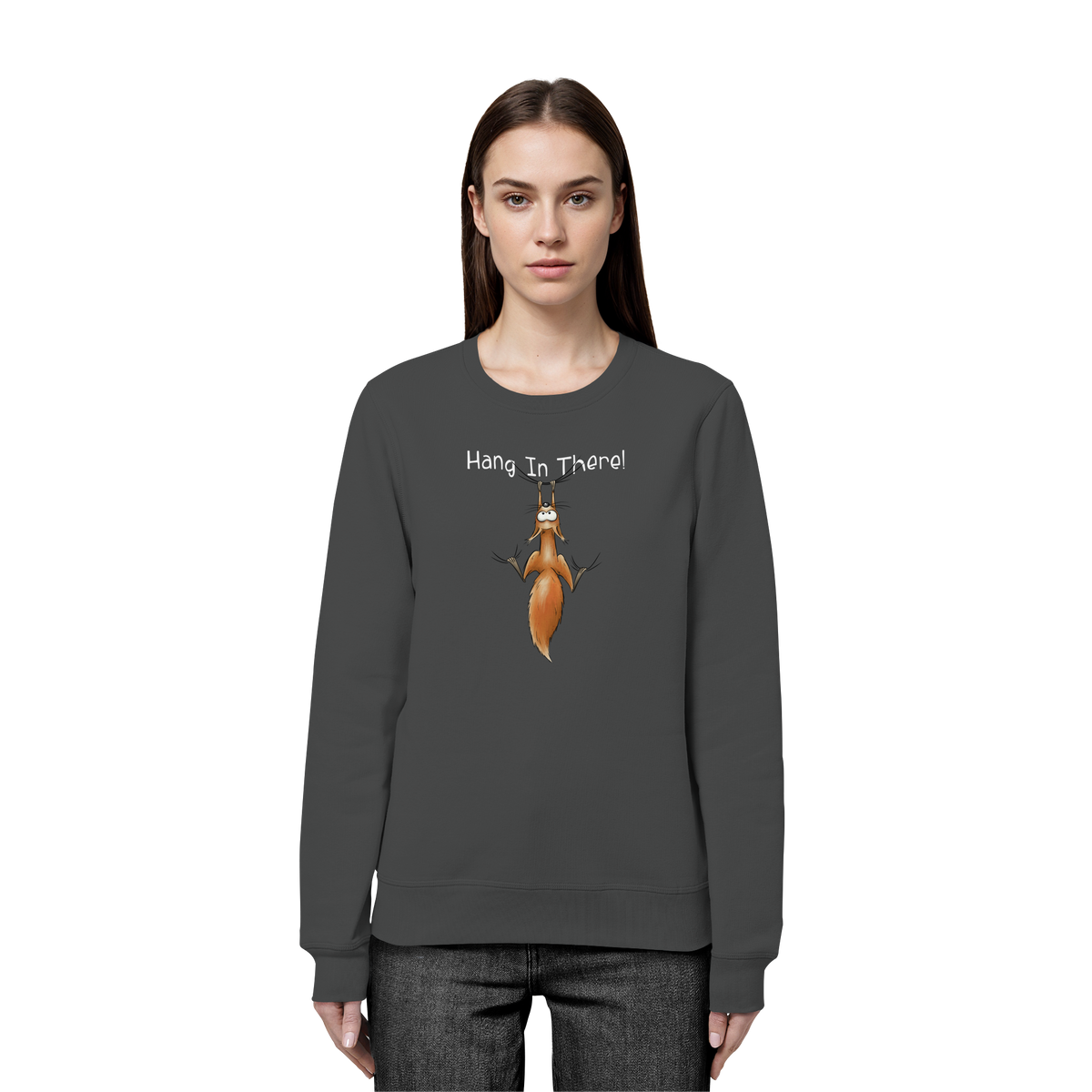 Hang In There | Lässiges Eichhörnchen - Organic Basic Unisex Sweatshirt