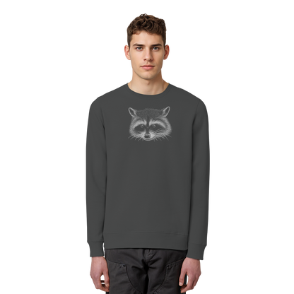 Waschbär Illustration Kritzelkunst - Organic Basic Unisex Sweatshirt