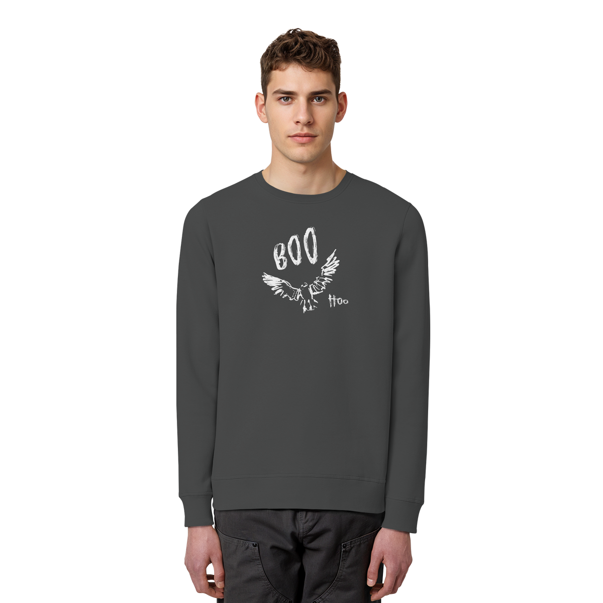 Boo Hoo! Fliegende Eule  - Organic Basic Unisex Sweatshirt