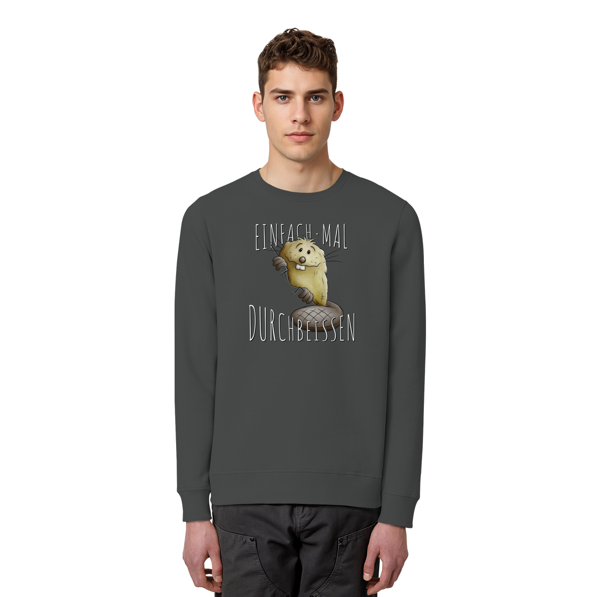 Einfach mal Durchbeissen Biber - Organic Basic Unisex Sweatshirt