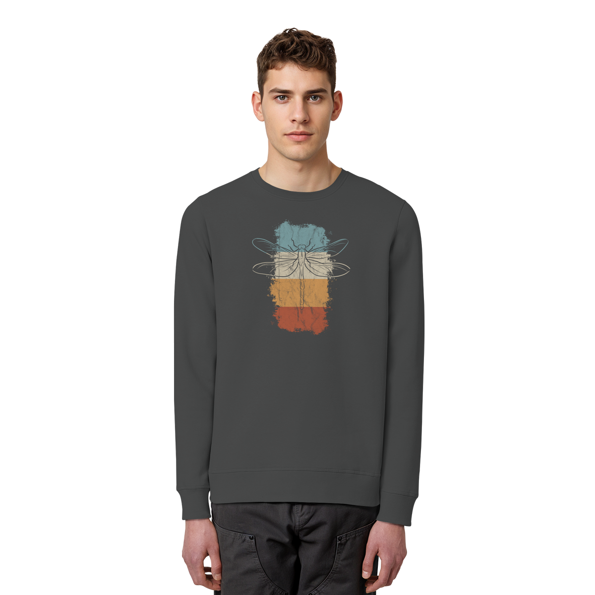 Retro Kunst Libelle | Vintage Dragonfly - Organic Basic Unisex Sweatshirt