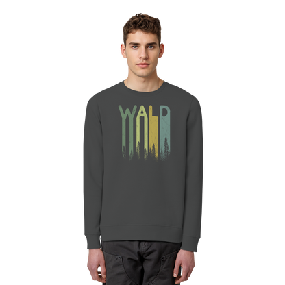 Wald Retro Forst Schriftzug - Organic Basic Unisex Sweatshirt