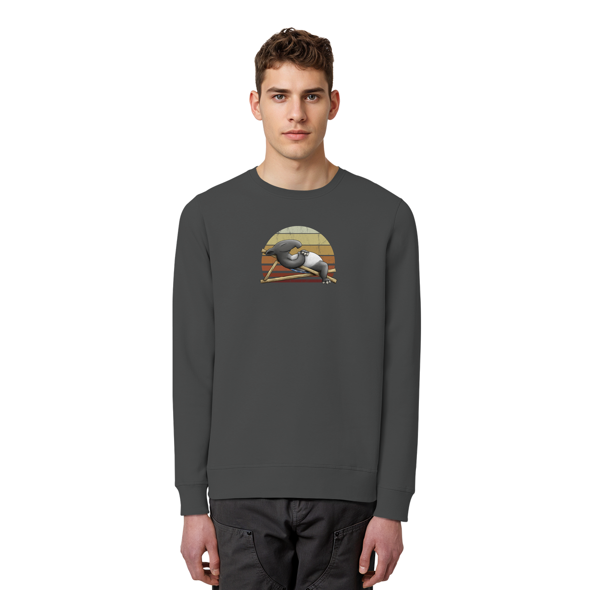Lässiger Retro Sundown Tapir - Organic Basic Unisex Sweatshirt
