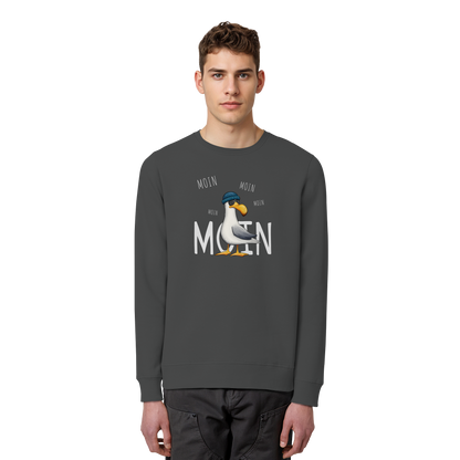 Moin Moin Lässige Hipster Möwe  - Organic Basic Unisex Sweatshirt