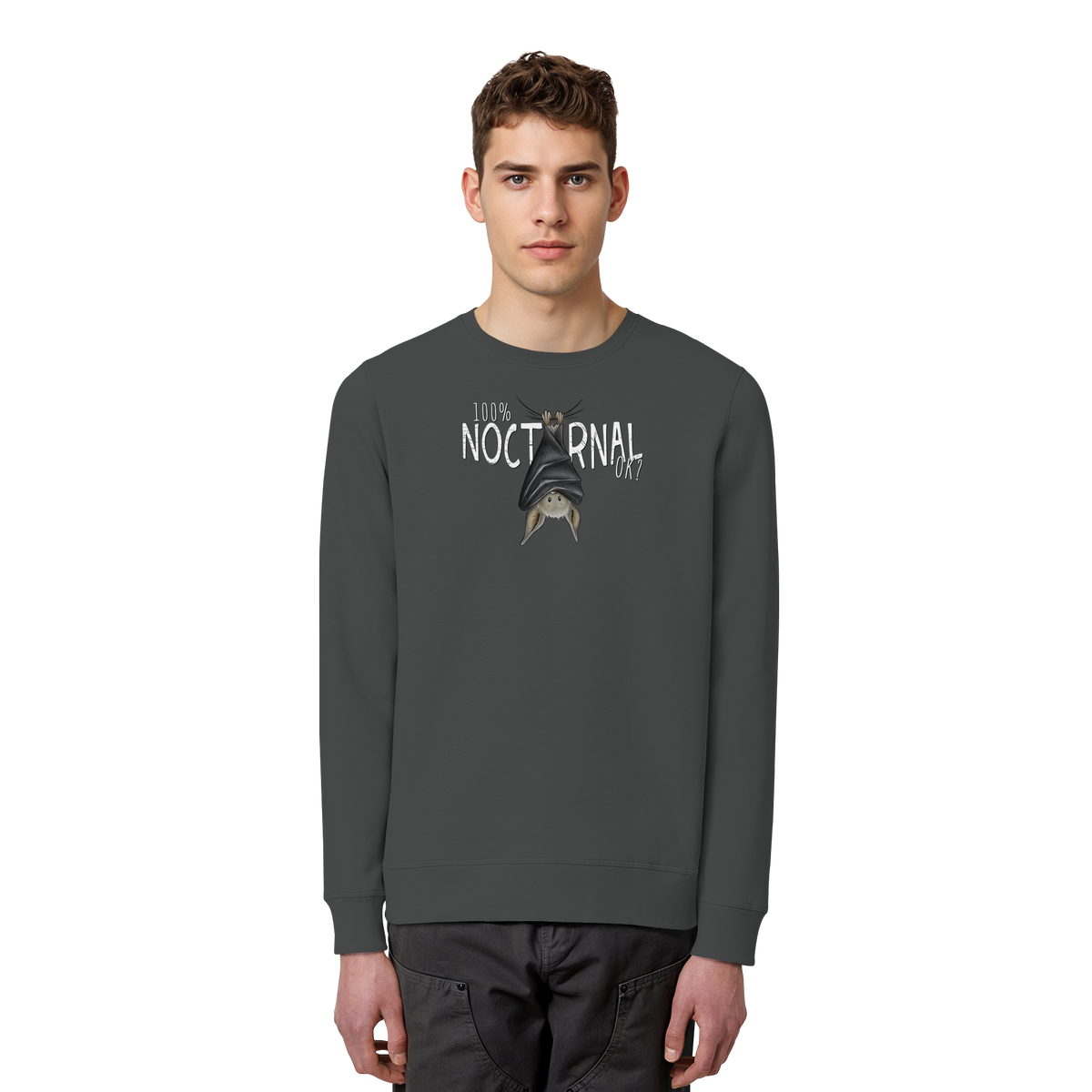 100% nachtaktive Fledermaus - Organic Basic Unisex Sweatshirt