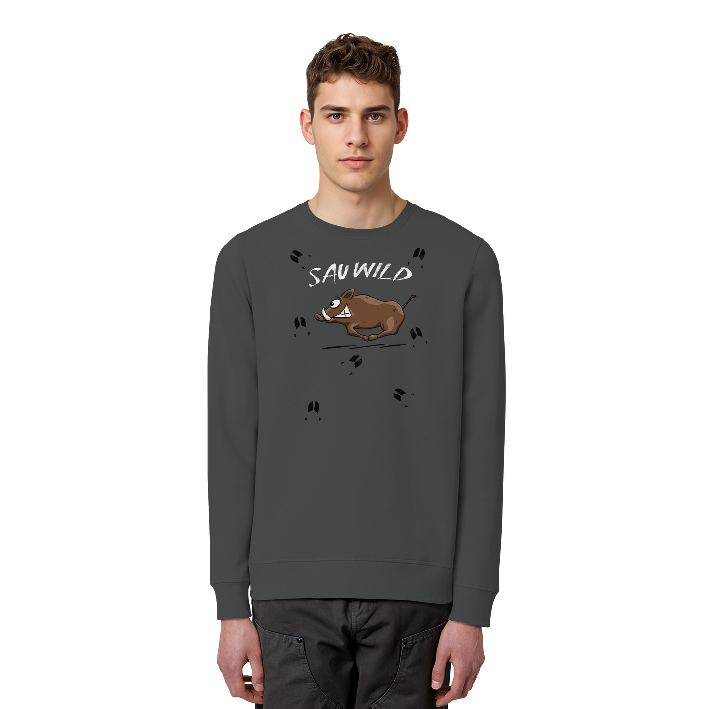 Sauwild wilde Sau | Wildschwein Keiler - Organic Basic Unisex Sweatshirt