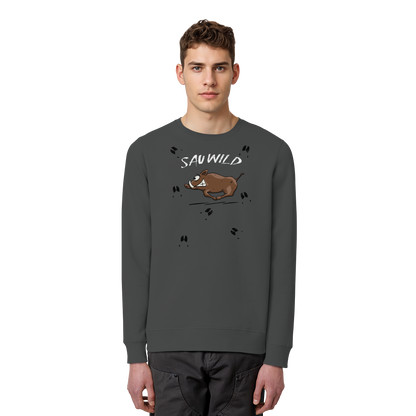Sauwild wilde Sau | Wildschwein Keiler - Organic Basic Unisex Sweatshirt