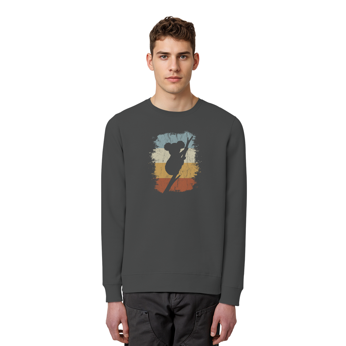 Retro kletternder Koala-Bär - Organic Basic Unisex Sweatshirt