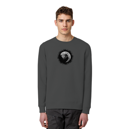 Schwarzer Rabe bei Vollmond  - Organic Basic Unisex Sweatshirt