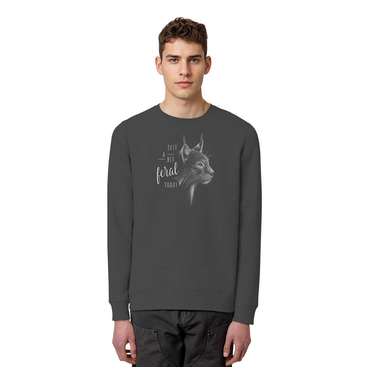 Just A Bit Feral Today! Wildkatze - Organic Basic Unisex Sweatshirt