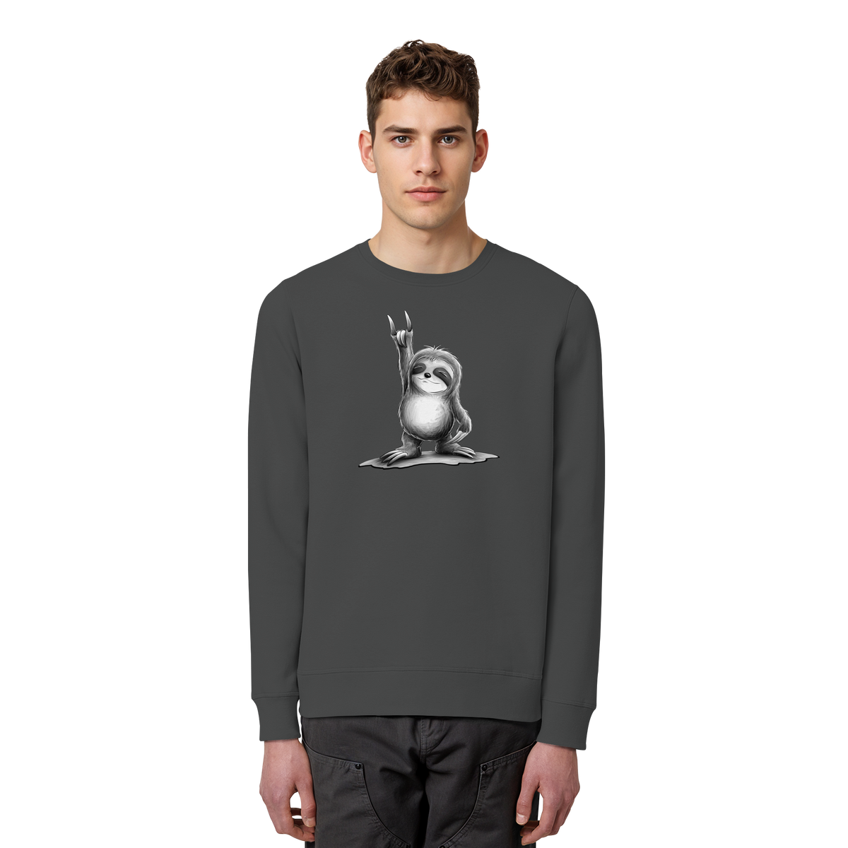 Rock On Party Faultier - Organic Basic Unisex Sweatshirt