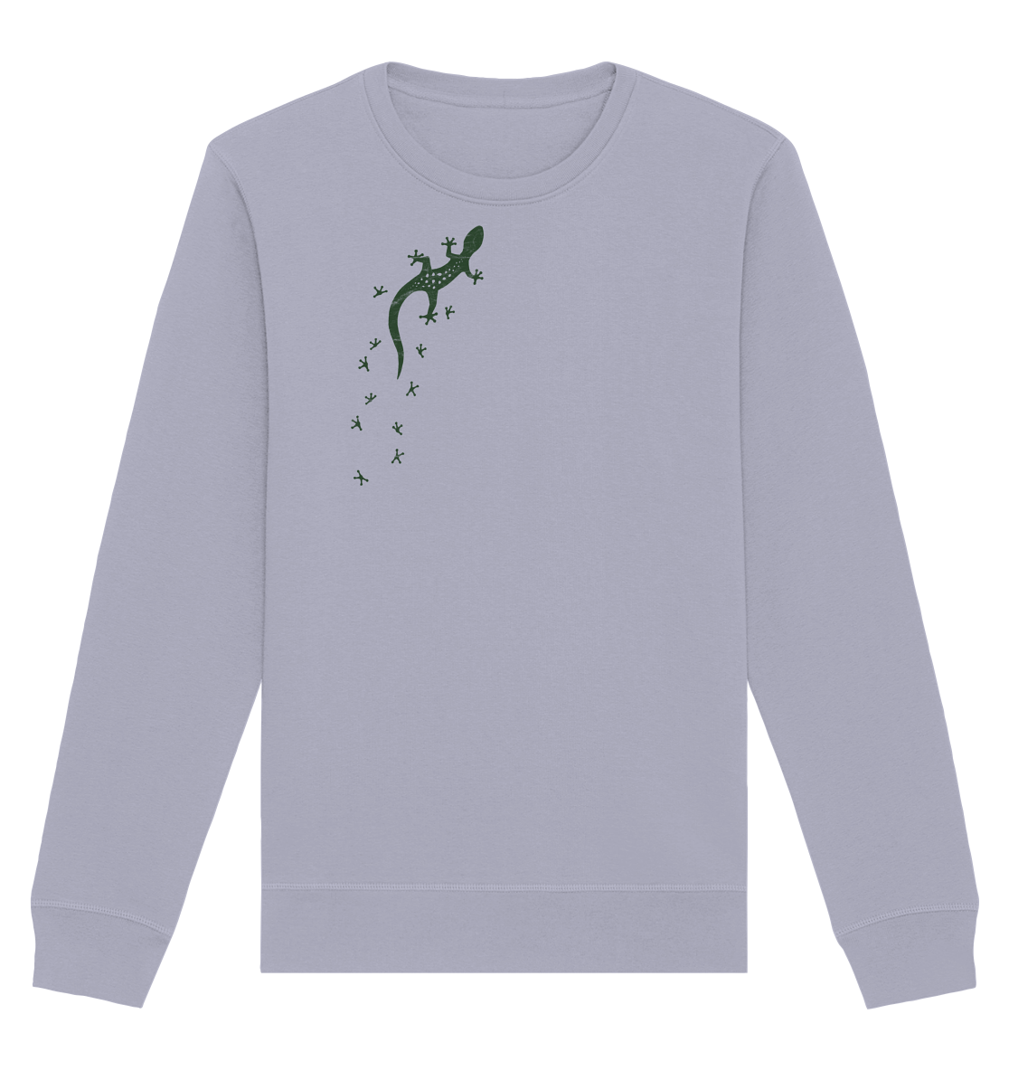 Gecko Eidechse Silhouette dunkel - Organic Basic Unisex Sweatshirt