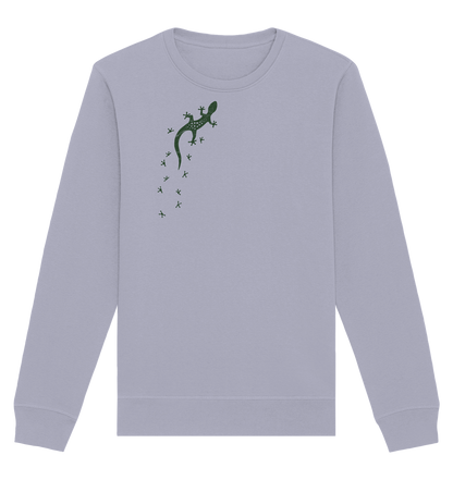 Gecko Eidechse Silhouette dunkel - Organic Basic Unisex Sweatshirt