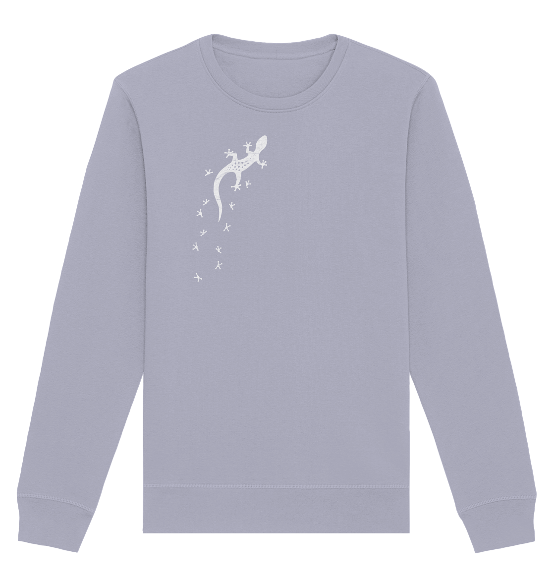 Gecko Eidechse Silhouette hell - Organic Basic Unisex Sweatshirt