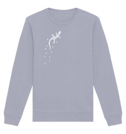 Gecko Eidechse Silhouette hell - Organic Basic Unisex Sweatshirt