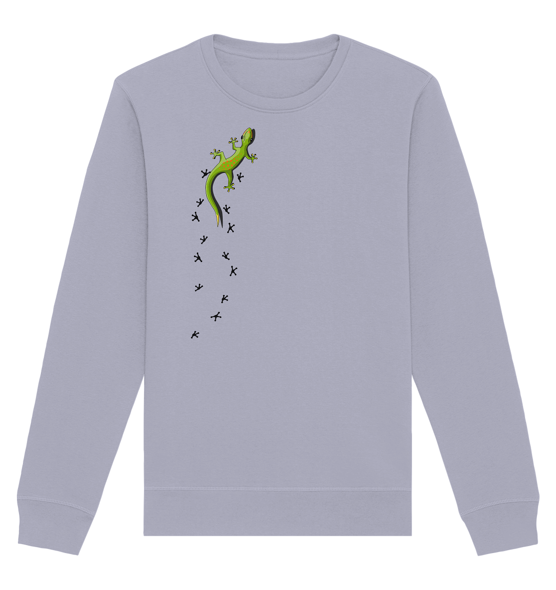 Kletternder Gecko mit Spuren - Organic Basic Unisex Sweatshirt