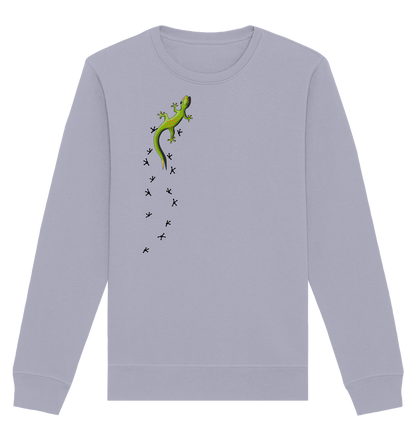 Kletternder Gecko mit Spuren - Organic Basic Unisex Sweatshirt