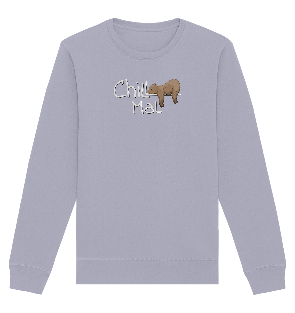 Chill Mal schläfriger Braunbär - Organic Basic Unisex Sweatshirt