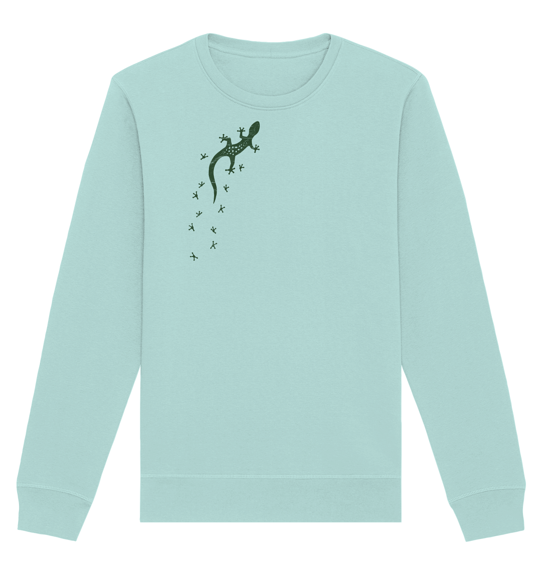 Gecko Eidechse Silhouette dunkel - Organic Basic Unisex Sweatshirt