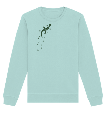 Gecko Eidechse Silhouette dunkel - Organic Basic Unisex Sweatshirt