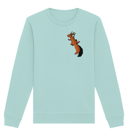 Süßes Eichhörnchen klettert - Organic Basic Unisex Sweatshirt