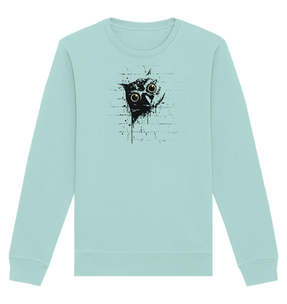 Lässige Street Art Eule - Organic Basic Unisex Sweatshirt