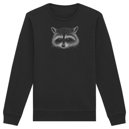 Waschbär Illustration Kritzelkunst - Organic Basic Unisex Sweatshirt