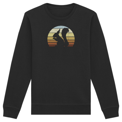 Retro Eichhörnchen Silhouette - Organic Basic Unisex Sweatshirt
