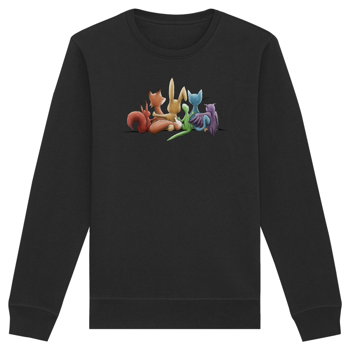 Regenbogen Tiere für Freundschaft, Toleranz und Vielfalt - Organic Basic Unisex Sweatshirt