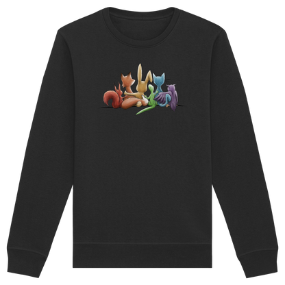 Regenbogen Tiere für Freundschaft, Toleranz und Vielfalt - Organic Basic Unisex Sweatshirt
