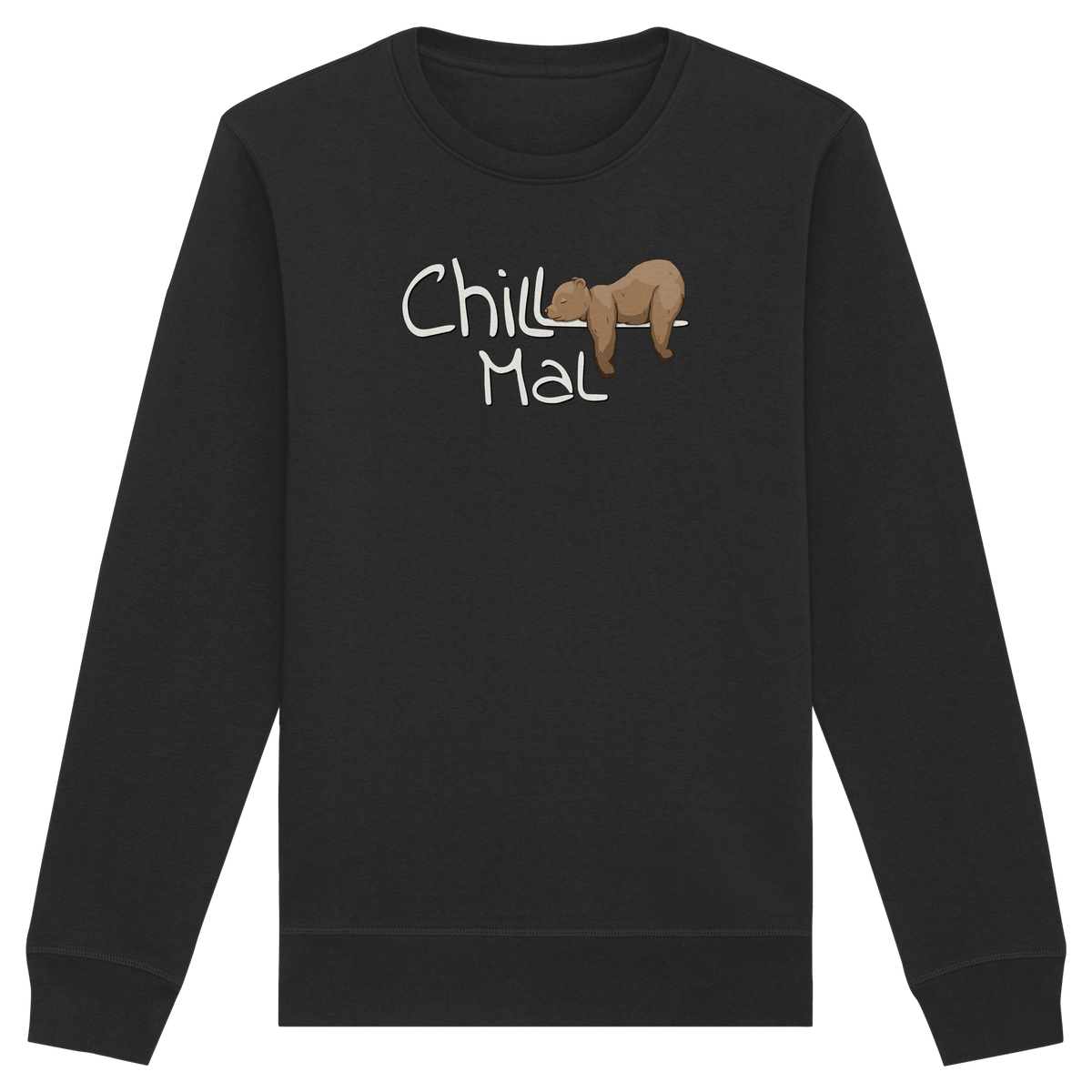 Chill Mal schläfriger Braunbär - Organic Basic Unisex Sweatshirt