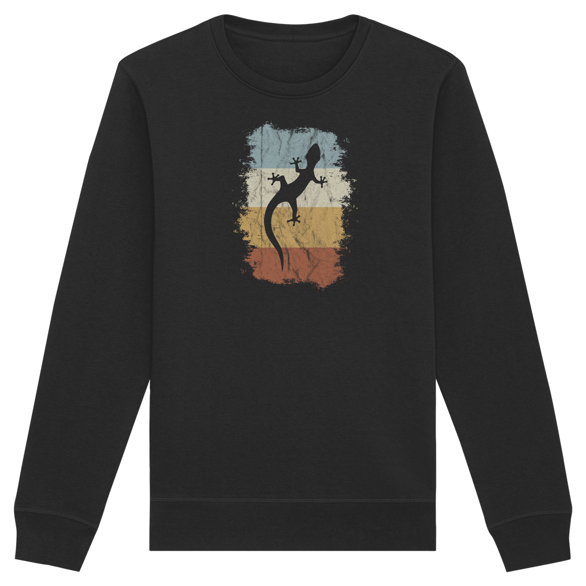 Retro Gecko Salamander Silhouette - Organic Basic Unisex Sweatshirt