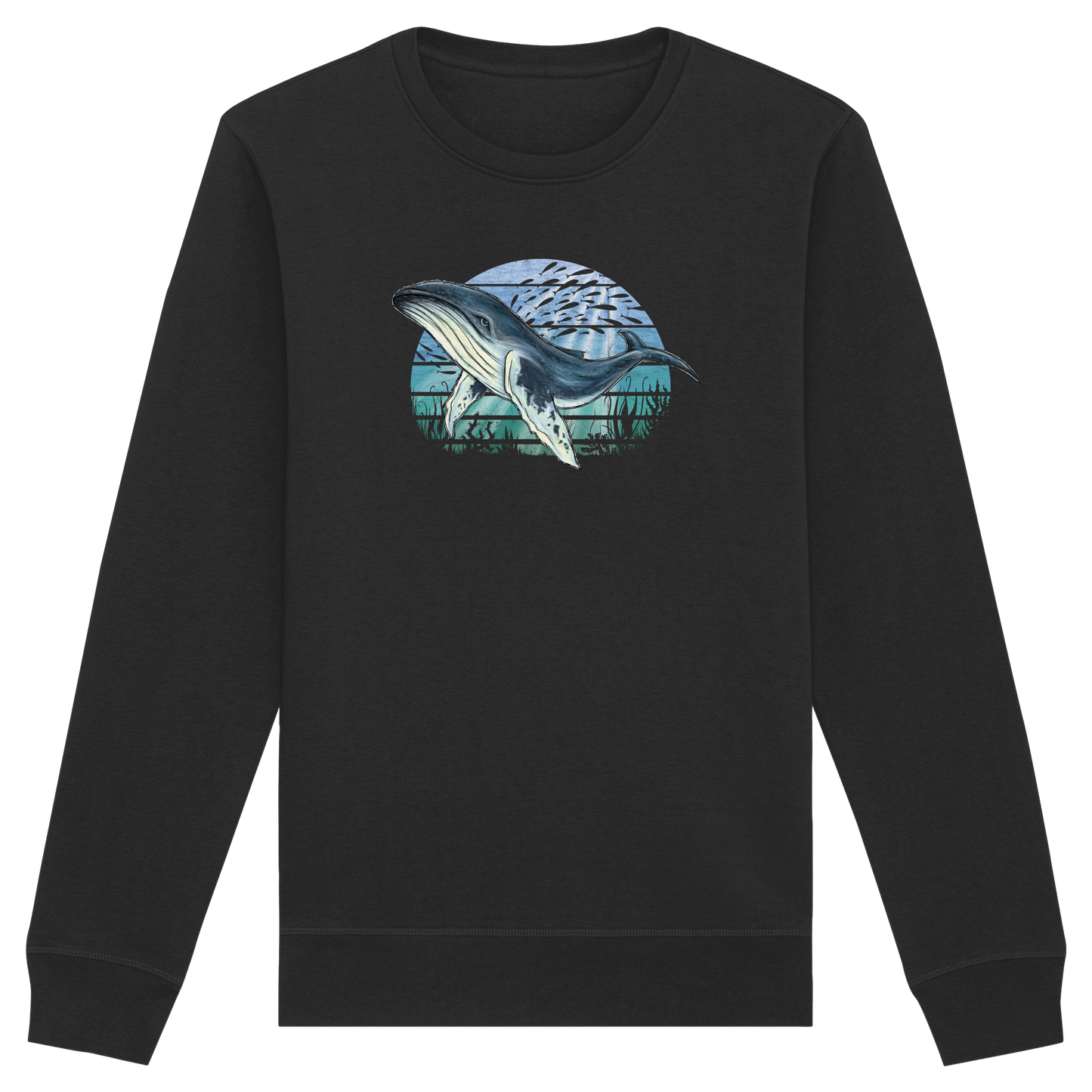 Retro Unterwasser Buckelwal - Organic Basic Unisex Sweatshirt