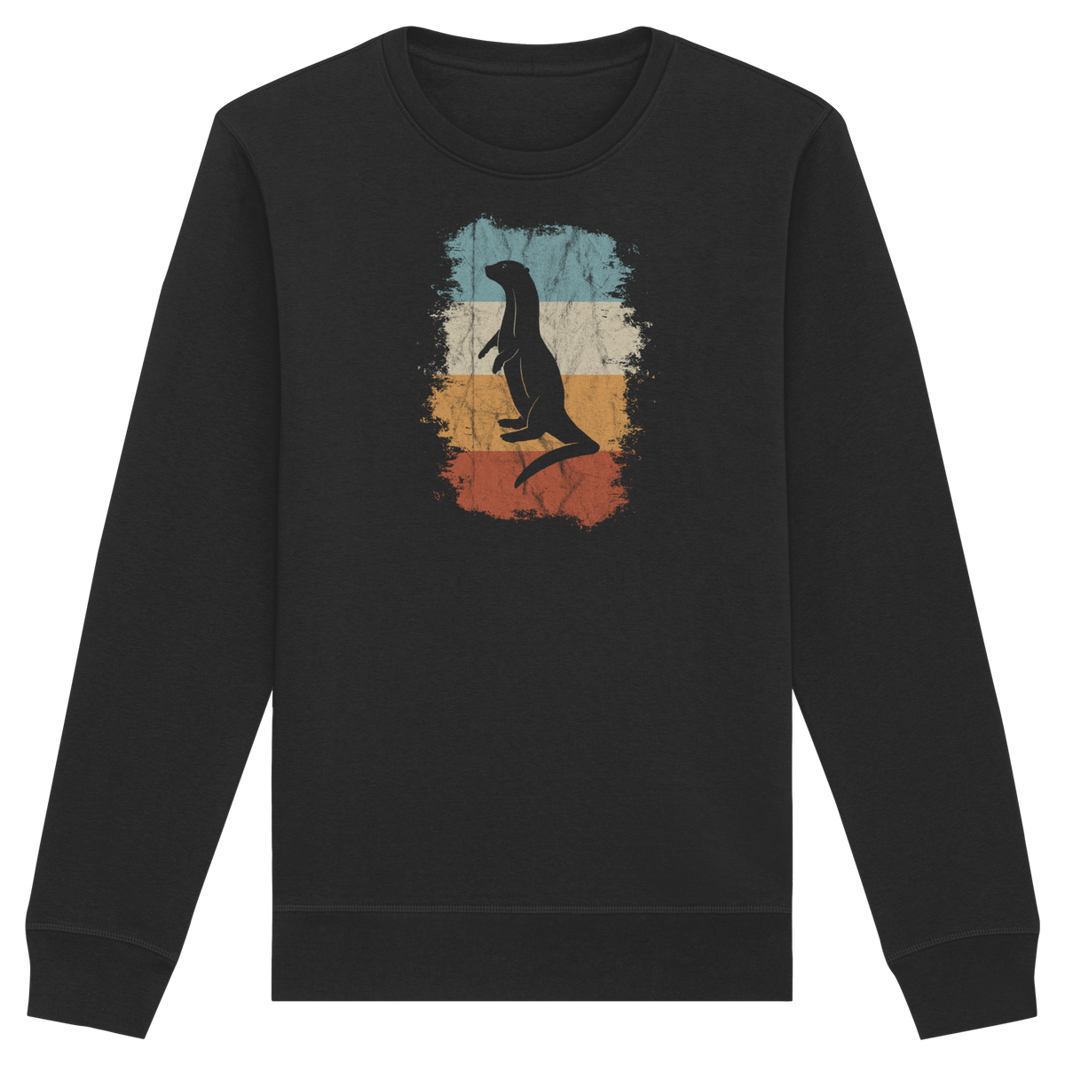 Retro Otter Fischotter Silhouette - Organic Basic Unisex Sweatshirt