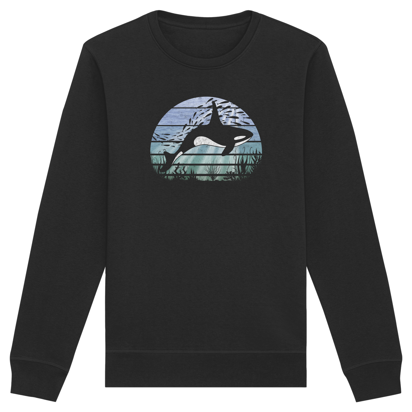 Retro Tiefsee Schwertwal Orca - Organic Basic Unisex Sweatshirt