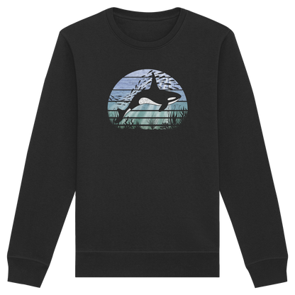 Retro Tiefsee Schwertwal Orca - Organic Basic Unisex Sweatshirt