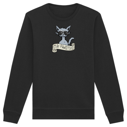 Stay Pawsitive Bleib lässig Hipster Katze - Organic Basic Unisex Sweatshirt