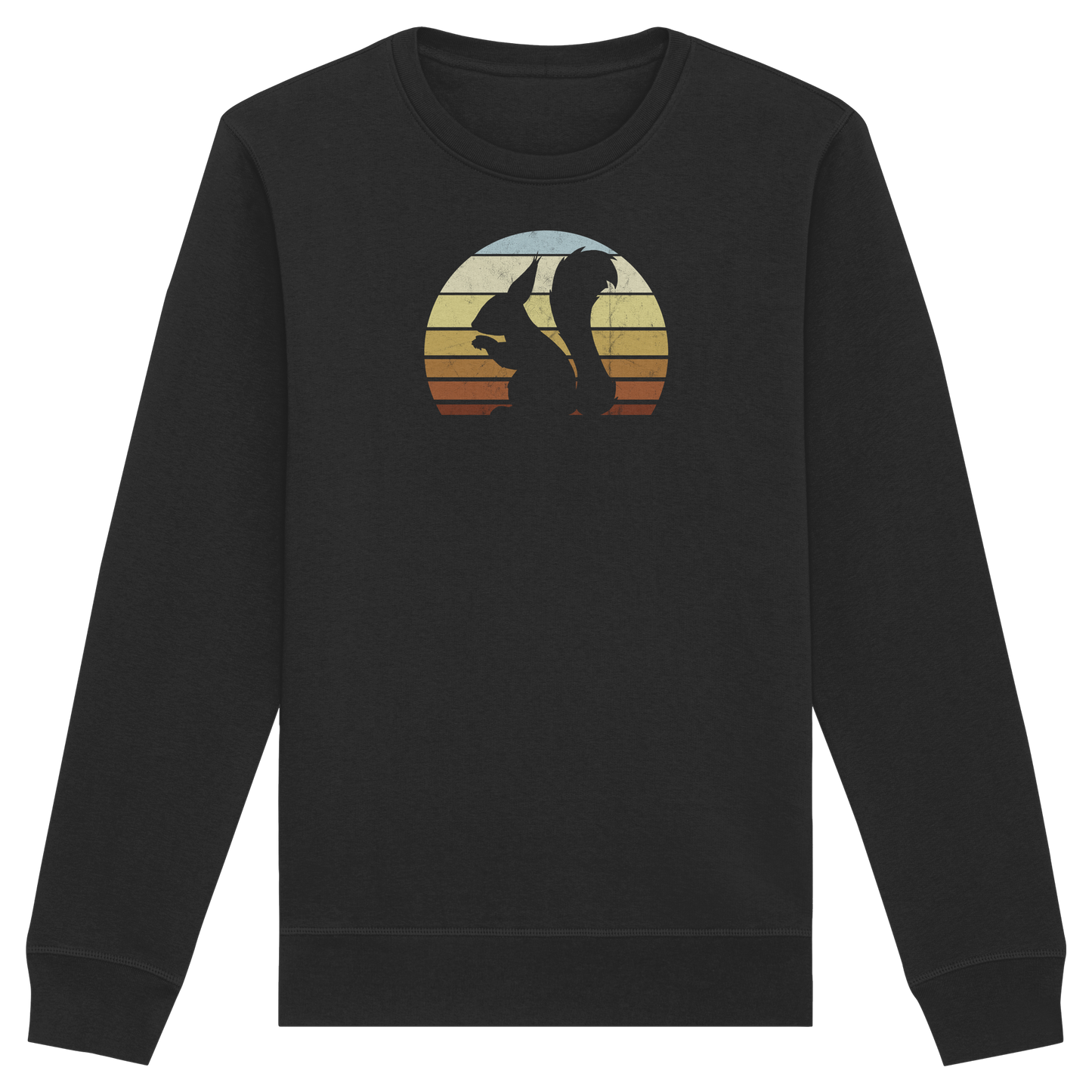 Retro Eichhörnchen Silhouette - Organic Basic Unisex Sweatshirt