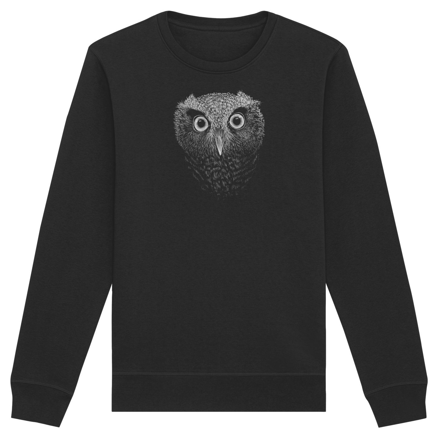 Eule Kritzelkunst Illustration - Organic Basic Unisex Sweatshirt