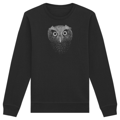 Eule Kritzelkunst Illustration - Organic Basic Unisex Sweatshirt