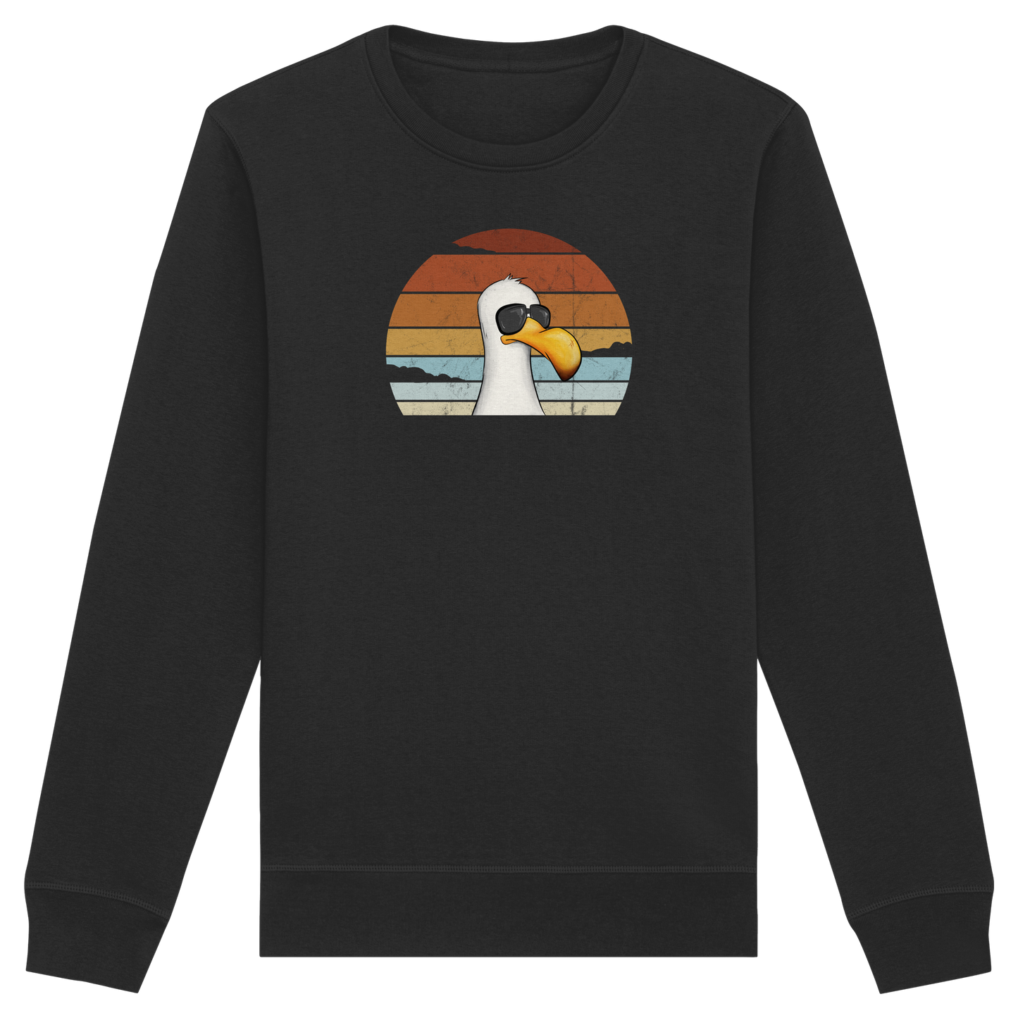 Cool lässige Retro Möwe - Organic Basic Unisex Sweatshirt