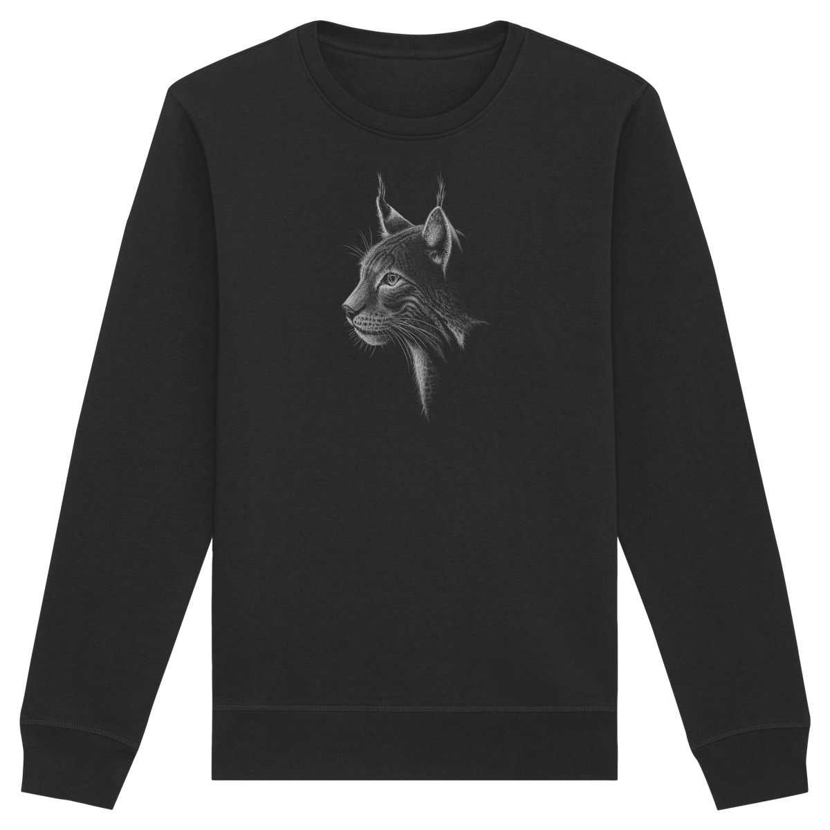 Luchs Kritzelkunst Wildkatze Illustration - Organic Basic Unisex Sweatshirt