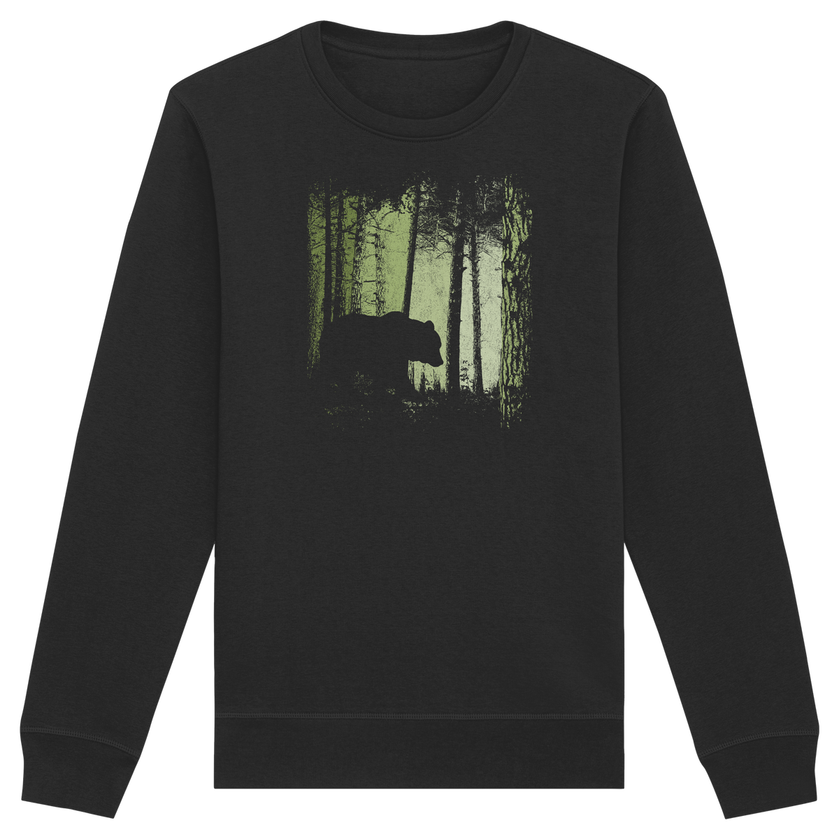 Braunbär im Zwielicht Wald - Organic Basic Unisex Sweatshirt